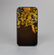 The Gold Floral Vector Pattern on Black Skin-Sert for the Apple iPhone 4-4s Skin-Sert Case