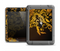 The Gold Floral Vector Pattern on Black Apple iPad Air LifeProof Fre Case Skin Set