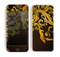 The Gold Floral Vector Pattern on Black Skin for the Apple iPhone 5c