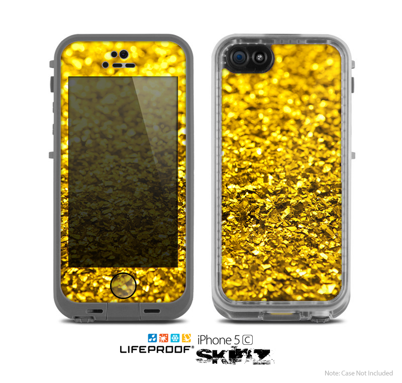 The Gold Glimmer Skin for the Apple iPhone 5c LifeProof Case