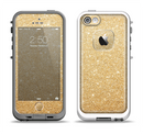 The Gold Glitter Ultra Metallic Apple iPhone 5-5s LifeProof Fre Case Skin Set