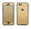 The Gold Glitter Ultra Metallic Apple iPhone 6 Plus LifeProof Nuud Case Skin Set