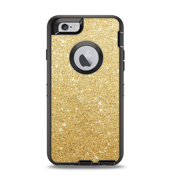 The Gold Glitter Ultra Metallic Apple iPhone 6 Otterbox Defender Case Skin Set
