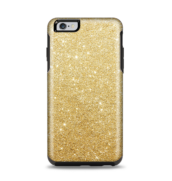 The Gold Glitter Ultra Metallic Apple iPhone 6 Plus Otterbox Symmetry Case Skin Set