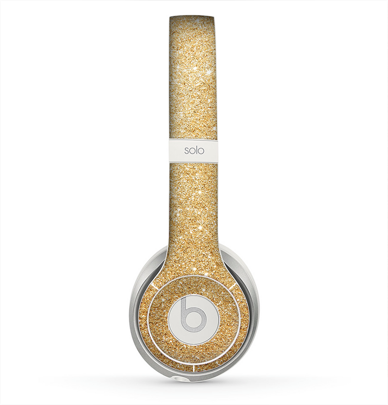 The Gold Glitter Ultra Metallic Skin for the Beats by Dre Solo 2 Headphones