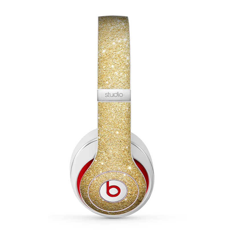 The Gold Glitter Ultra Metallic Skin for the Beats by Dre Studio (2013+ Version) Headphones