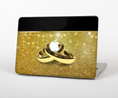 The Gold Glitter with Intertwined Rings Skin for the Apple MacBook Pro 15"