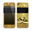 The Gold Glitter with Intertwined Rings copy Skin for the Apple iPhone 5s