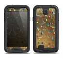 The Gold Hearts and Confetti Pattern Samsung Galaxy S4 LifeProof Nuud Case Skin Set