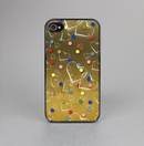 The Gold Hearts and Confetti Pattern Skin-Sert for the Apple iPhone 4-4s Skin-Sert Case
