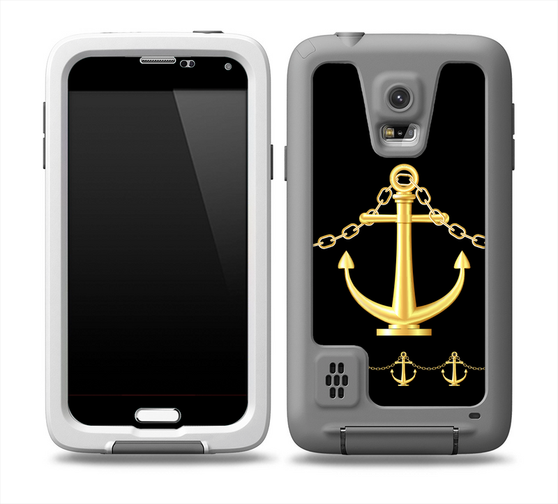 The Gold Linking Chain Anchor Skin for the Samsung Galaxy S5 frē LifeProof Case
