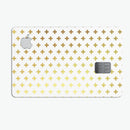 The Gold Mirco Cross Pattern - Premium Protective Decal Skin-Kit for the Apple Credit Card