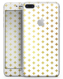 The Gold Mirco Cross Pattern - Skin-kit for the iPhone 8 or 8 Plus