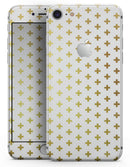 The Gold Mirco Cross Pattern - Skin-kit for the iPhone 8 or 8 Plus