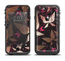 The Gold & Pink Abstract Vector Butterflies Apple iPhone 6/6s LifeProof Fre Case Skin Set