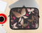 The Gold & Pink Abstract Vector Butterflies Ink-Fuzed NeoPrene MacBook Laptop Sleeve