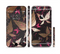 The Gold & Pink Abstract Vector Butterflies Sectioned Skin Series for the Apple iPhone 6