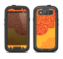 The Gold & Red Abstract Seamless Pattern Samsung Galaxy S4 LifeProof Fre Case Skin Set