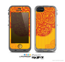 The Gold & Red Abstract Seamless Pattern Skin for the Apple iPhone 5c LifeProof Case