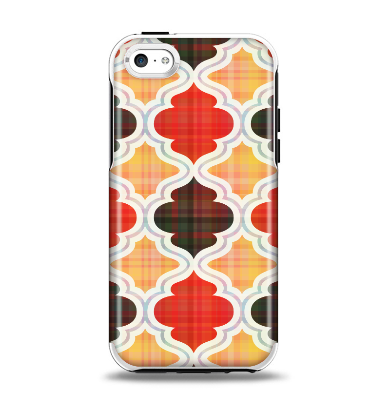 The Gold & Red Abstract Seamless Pattern V5 Apple iPhone 5c Otterbox Symmetry Case Skin Set