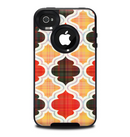 The Gold & Red Abstract Seamless Pattern V5 Skin for the iPhone 4-4s OtterBox Commuter Case