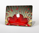 The Gold Ribbon Love Hearts Skin for the Apple MacBook Air 13"