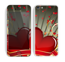 The Gold Ribbon Love Hearts Skin for the Apple iPhone 5c