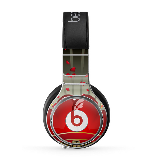 The Gold Ribbon Love Hearts Skin for the Beats by Dre Pro Headphones