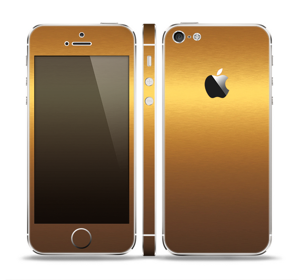 The Gold Shimmer Surface Skin Set for the Apple iPhone 5