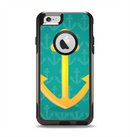 The Gold Stretched Anchor with Green Background Apple iPhone 6 Otterbox Commuter Case Skin Set