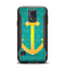 The Gold Stretched Anchor with Green Background Samsung Galaxy S5 Otterbox Commuter Case Skin Set