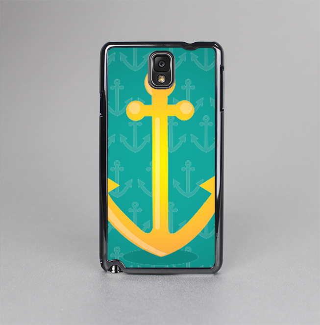 The Gold Stretched Anchor with Green Background Skin-Sert Case for the Samsung Galaxy Note 3
