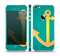 The Gold Stretched Anchor with Green Background Skin Set for the Apple iPhone 5