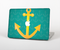 The Gold Stretched Anchor with Green Background Skin Set for the Apple MacBook Air 13"