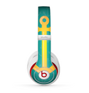 The Gold Stretched Anchor with Green Background Skin for the Beats by Dre Studio (2013+ Version) Headphones