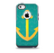 The Gold Stretched Anchor with Green Background Skin for the iPhone 5c OtterBox Commuter Case