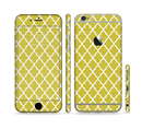 The Gold & White Seamless Morocan Pattern Sectioned Skin Series for the Apple iPhone 6s Plus