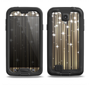 The Gold & White Shimmer Strips Samsung Galaxy S4 LifeProof Fre Case Skin Set