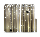 The Gold & White Shimmer Strips Sectioned Skin Series for the Apple iPhone 6s Plus