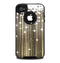 The Gold & White Shimmer Strips Skin for the iPhone 4-4s OtterBox Commuter Case