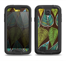 The Gold & Yellow Seamless Leaves Illustration Samsung Galaxy S4 LifeProof Nuud Case Skin Set