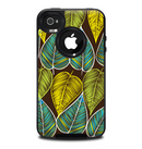 The Gold & Yellow Seamless Leaves Illustration Skin for the iPhone 4-4s OtterBox Commuter Case