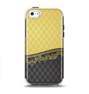 The Gold and Black Luxury Pattern Apple iPhone 5c Otterbox Symmetry Case Skin Set