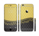 The Gold and Black Luxury Pattern Sectioned Skin Series for the Apple iPhone 6s Plus
