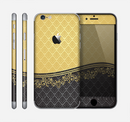 The Gold and Black Luxury Pattern Skin for the Apple iPhone 6