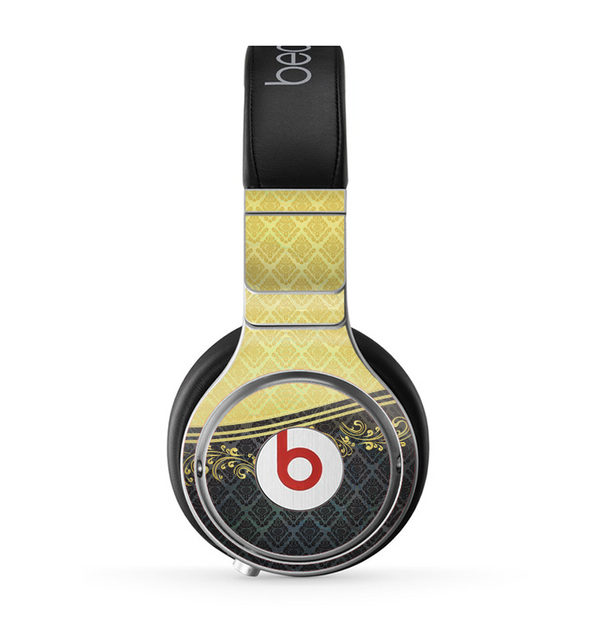 The Gold and Black Luxury Pattern Skin for the Beats by Dre Pro Headphones