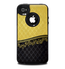The Gold and Black Luxury Pattern Skin for the iPhone 4-4s OtterBox Commuter Case