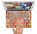 The Gold and Red Paisley Pattern Skin Set for the Apple MacBook Pro 15" with Retina Display