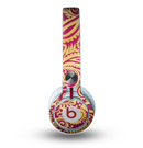 The Gold and Red Paisley Pattern Skin for the Beats by Dre Mixr Headphones