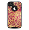 The Gold and Red Paisley Pattern Skin for the iPhone 4-4s OtterBox Commuter Case
